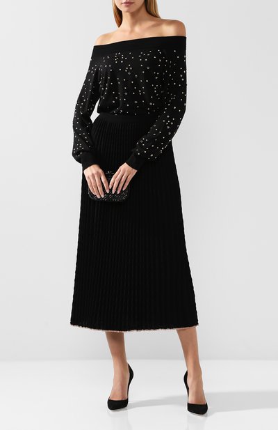 Шерстяной пуловер с декоративной отделкой ELIE SAAB, арт. 9966, фото 2