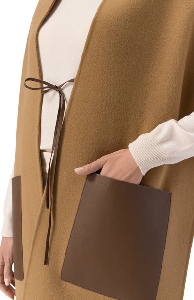 Шерстяная накидка YVES SALOMON, арт. 25WAA003XXCATL, фото 4