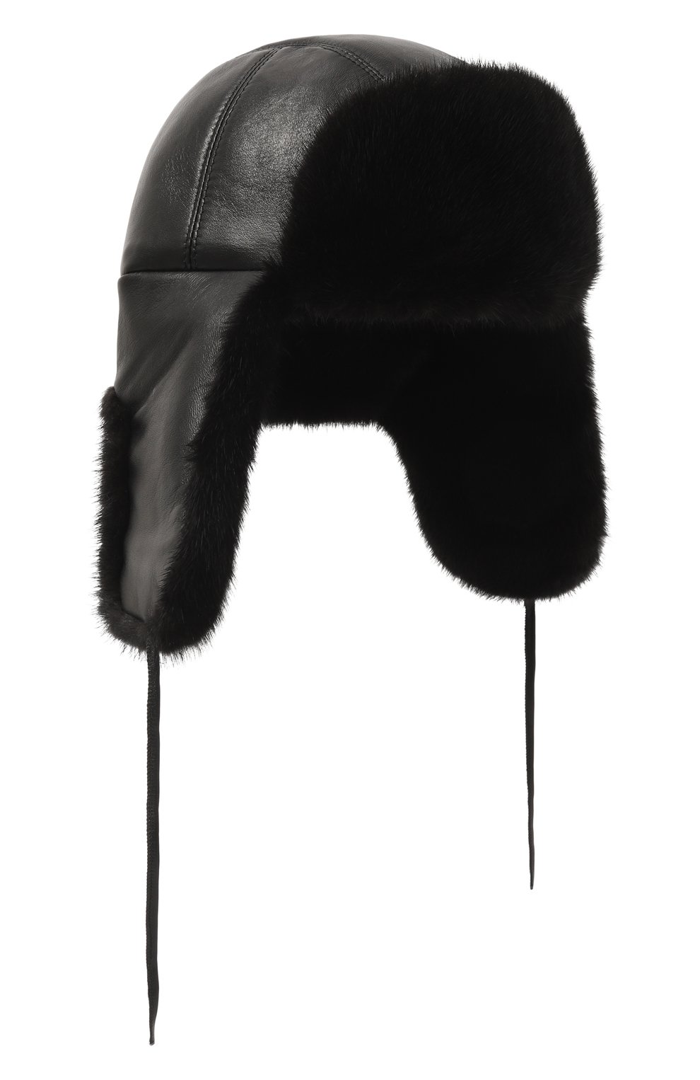 Шапка-ушанка мишка из меха норки и кожи FURLAND, арт. 0011202110172600617, фото 4