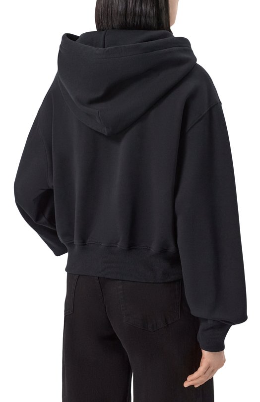 Хлопковое худи Versace Jeans Couture 79HAIE01/CF00E Чёрный  79HAIE01/CF00E Фото 4