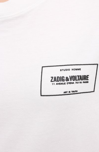 Хлопковая футболк а ZADIG AND VOLTAIRE, арт. WJTS1804H, фото 5