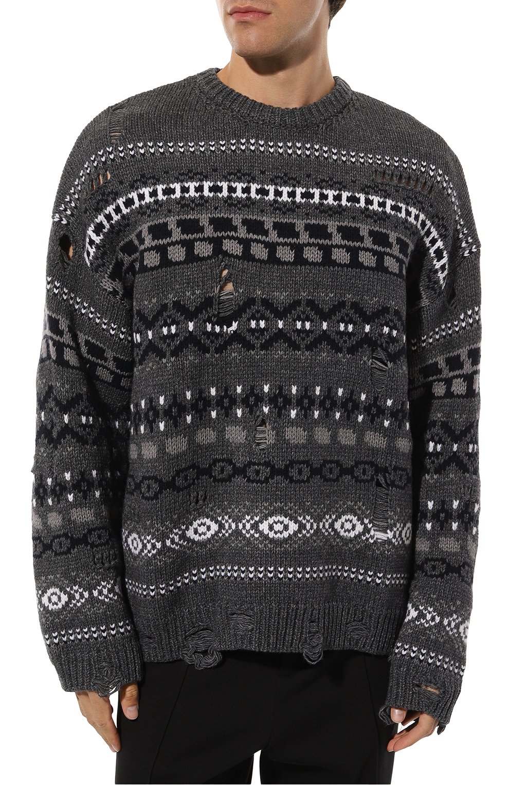 Свитер JUUN.J серого цвета по цене 72050 руб., арт. JC3X51P31/3, фото 3 Свитер JUUN.J, арт. JC3X51P31/3, фото 3