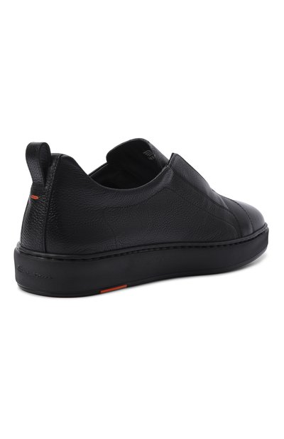 Кожаные кеды cleanic SANTONI черного цвета по цене 99500 руб., арт. MBCG22211NEATCKA, фото 4 Кожаные кеды cleanic SANTONI, арт. MBCG22211NEATCKA, фото 4