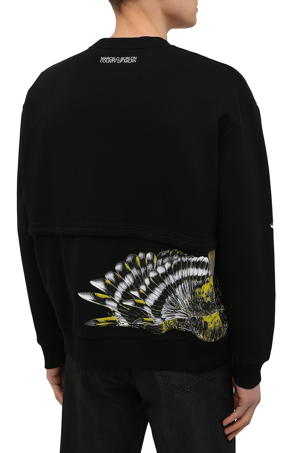 Хлопковый свитшот MARCELO BURLON, арт. CMBA091S21FLE002, фото 4