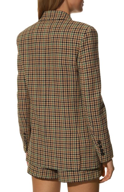 Хлопковый жакет PINKO коричневого цвета по цене 57400 руб., арт. 1G1834-A07Q, фото 4 Хлопковый жакет PINKO, арт. 1G1834-A07Q, фото 4