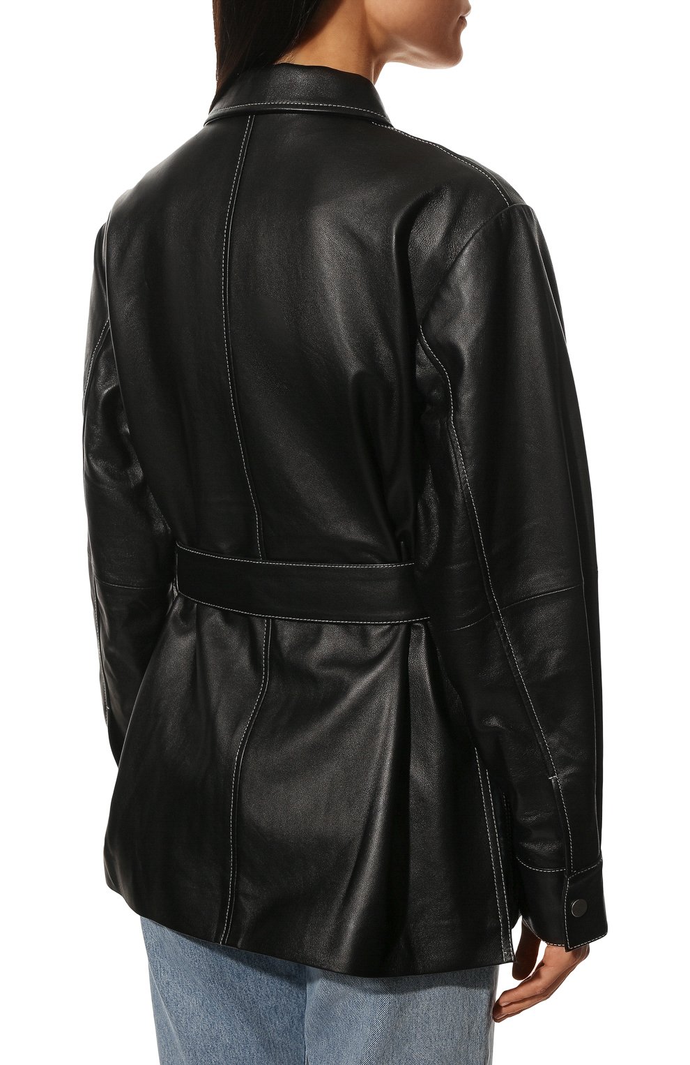 Кожаный жакет PROENZA SCHOULER WHITE LABEL, арт. WL2131032-LR184, фото 4