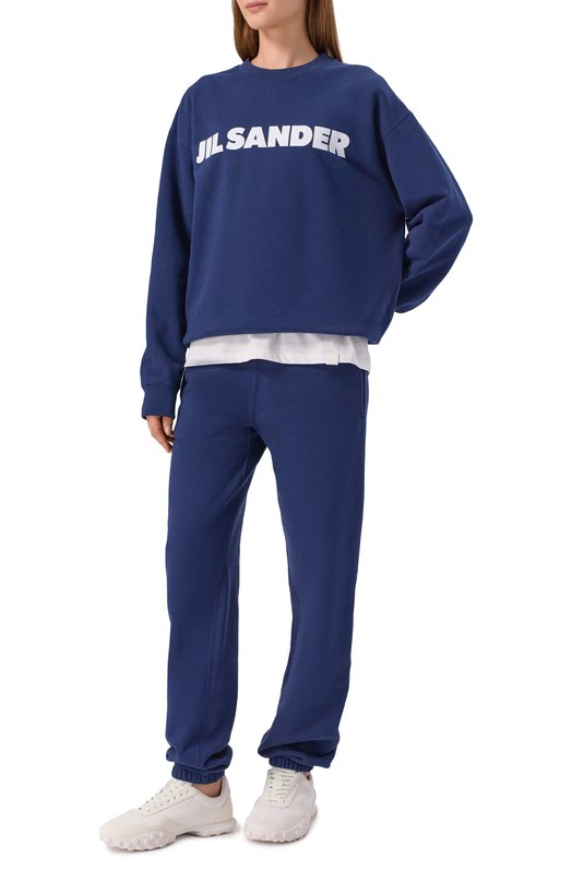 Хлопковый свитшот Jil Sander J53GU0003/J20335 Синий  J53GU0003/J20335 Фото 2