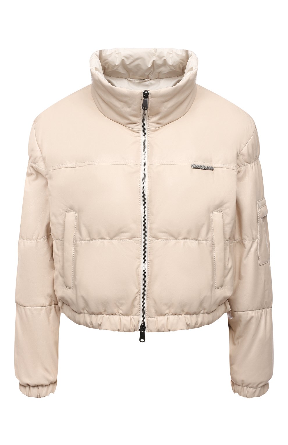 Кожаная куртка BRUNELLO CUCINELLI кремового цвета по цене 873000 руб., арт. MPBIS2856, фото 1 Кожаная куртка BRUNELLO CUCINELLI, арт. MPBIS2856, фото 1