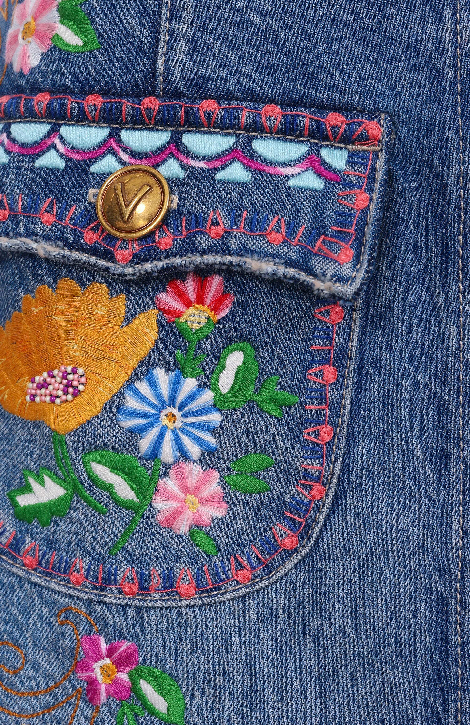 Джинсовая юбка VALENTINO, арт. 6B3DD19H94T, фото 6