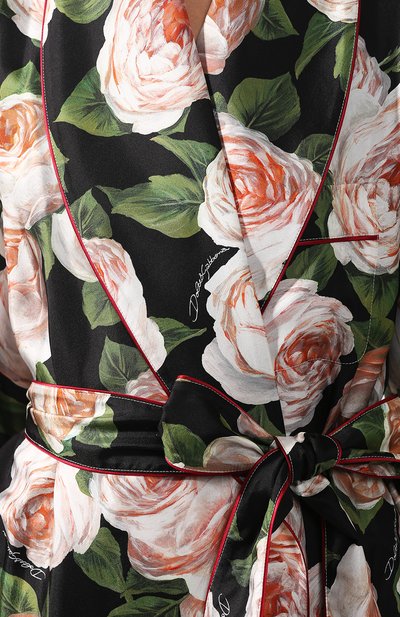 Шелковый халат DOLCE & GABBANA разноцветного цвета по цене 333500 руб., арт. F0R74T/HS10B, фото 5 Шелковый халат DOLCE & GABBANA, арт. F0R74T/HS10B, фото 5
