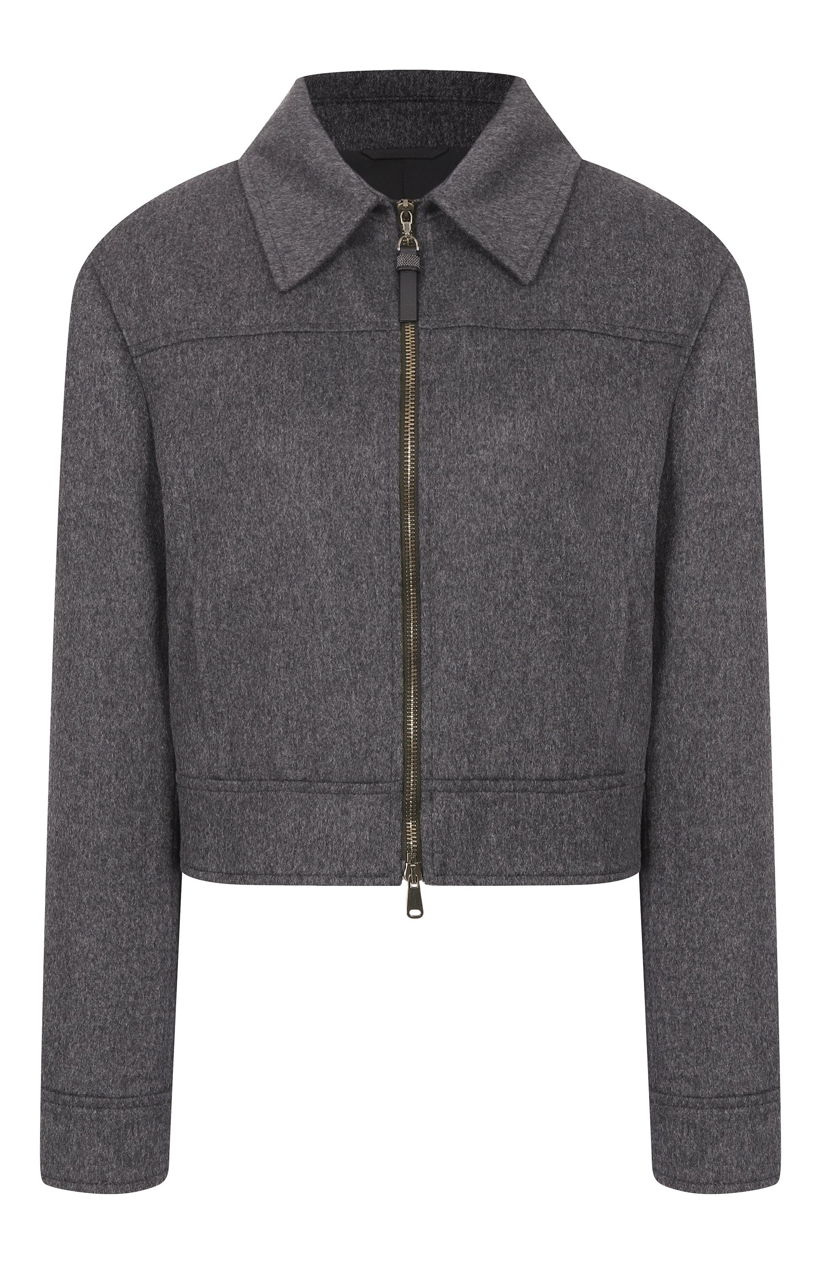 Шерстяная куртка BRUNELLO CUCINELLI темно-серого цвета по цене 382500 руб., арт. MG5497459P, фото 1 Шерстяная куртка BRUNELLO CUCINELLI, арт. MG5497459P, фото 1