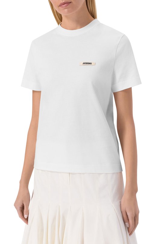 Хлопковая футболка Jacquemus 25HTSW00550/AJ00029 Белый  25HTSW00550/AJ00029 Фото 3