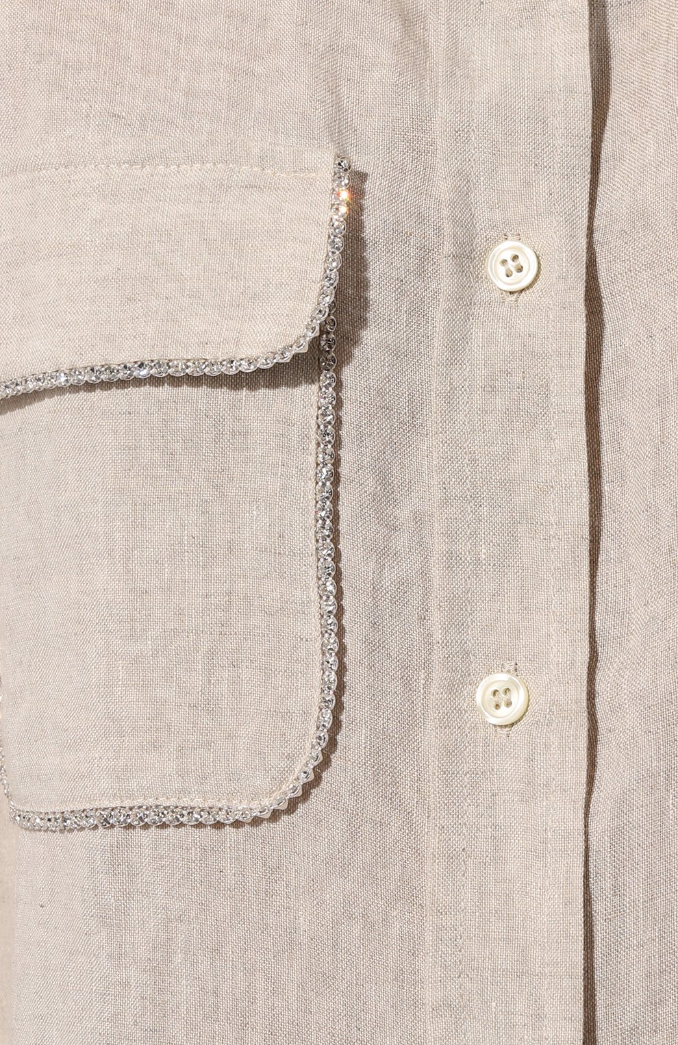 Льняная рубашка FORTE DEI MARMI COUTURE светло-бежевого цвета по цене 49950 руб., арт. 24SF1106-C, фото 5 Льняная рубашка FORTE DEI MARMI COUTURE, арт. 24SF1106-C, фото 5