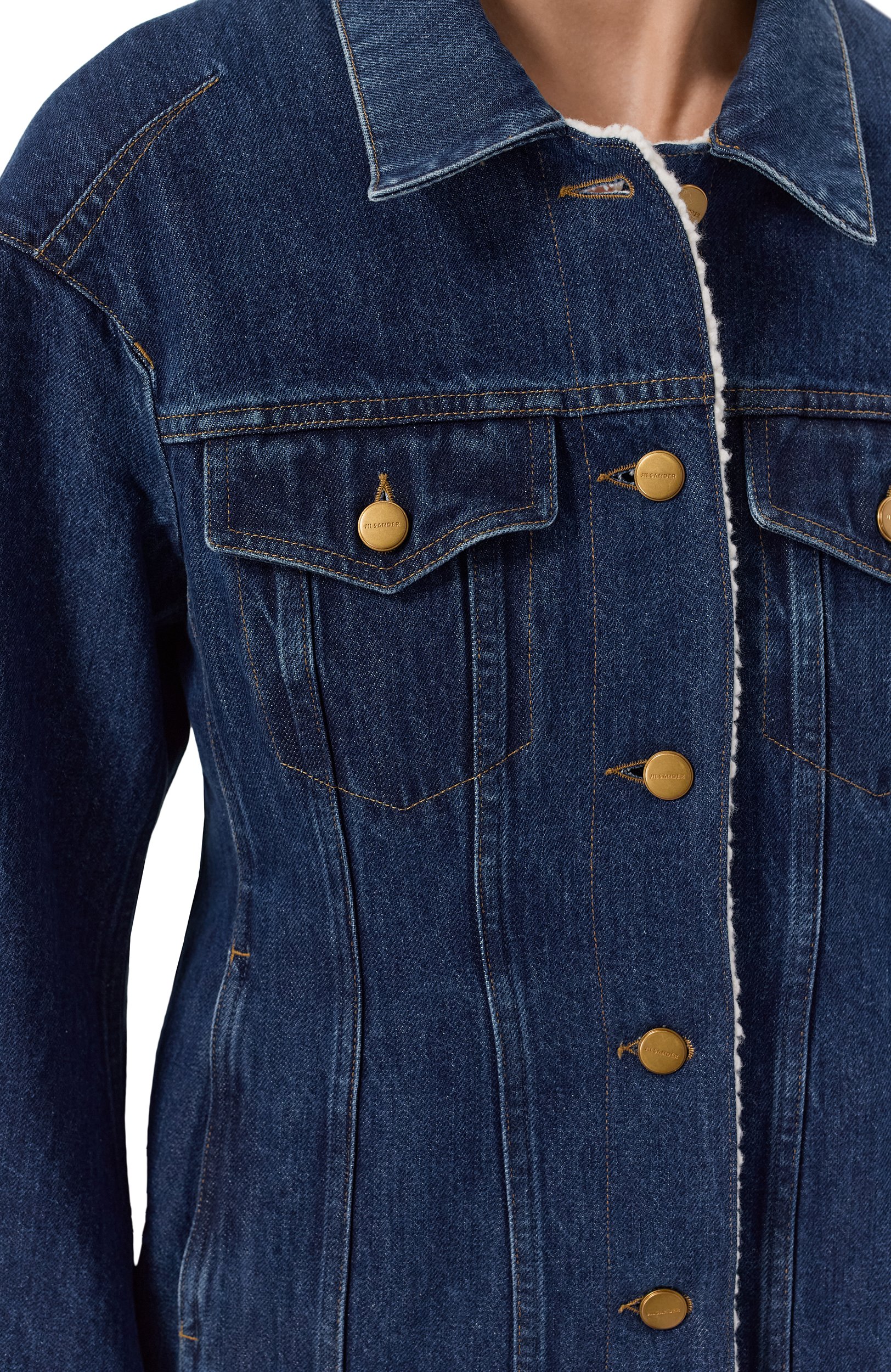 Джинсовая куртка JIL SANDER синего цвета по цене 250000 руб., арт. J02SW0085/J45324, фото 5 Джинсовая куртка JIL SANDER, арт. J02SW0085/J45324, фото 5