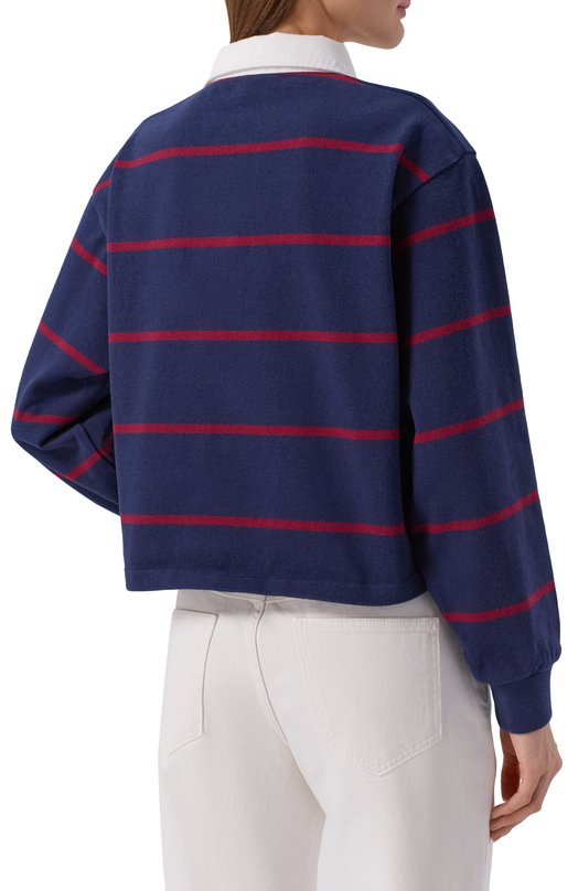 Хлопковое поло Sporty and Rich ST00862300BL134 Синий  ST00862300BL134 Фото 4