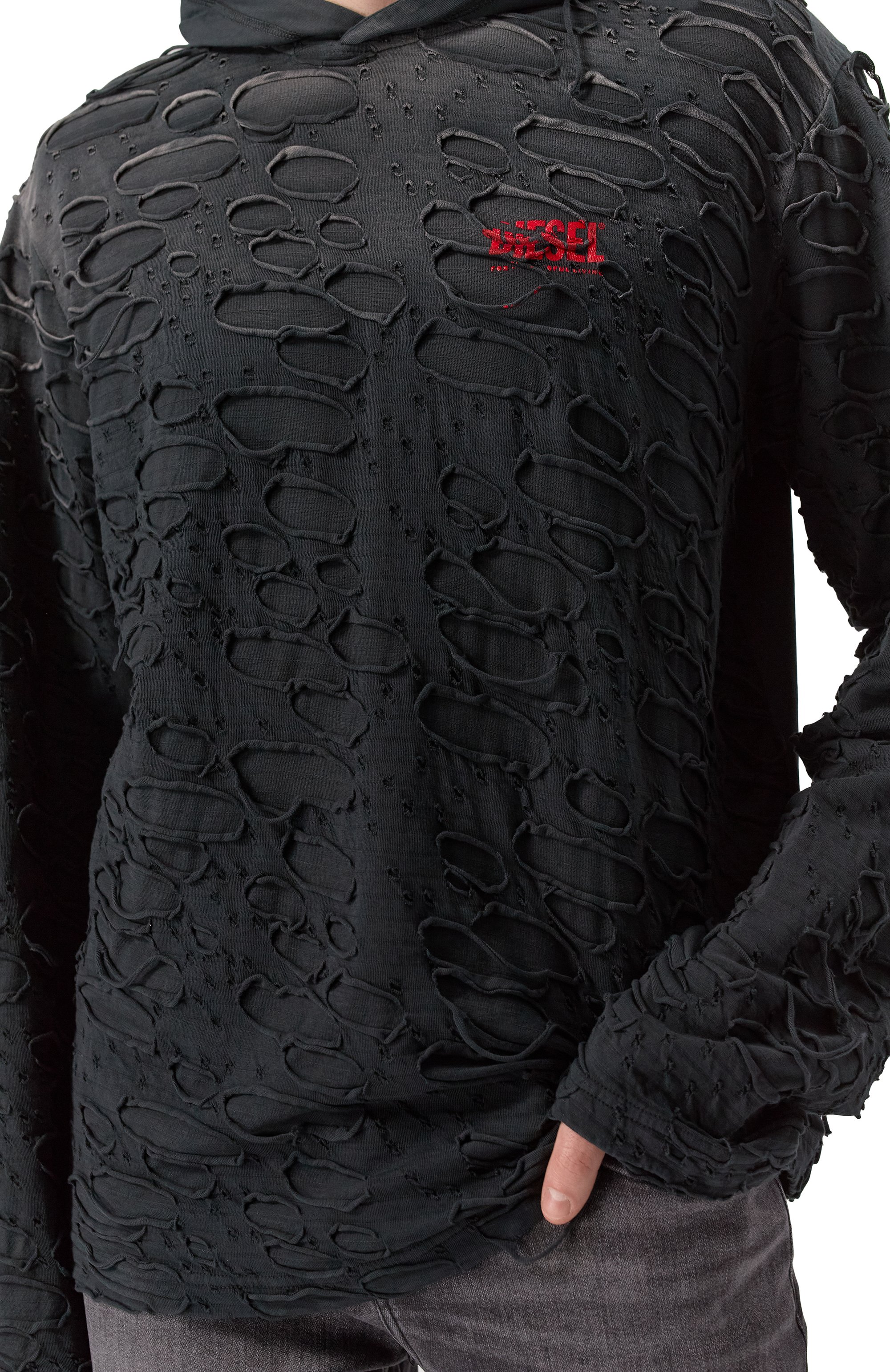 Хлопковое худи DIESEL, арт. A16173/0SLBS, фото 5