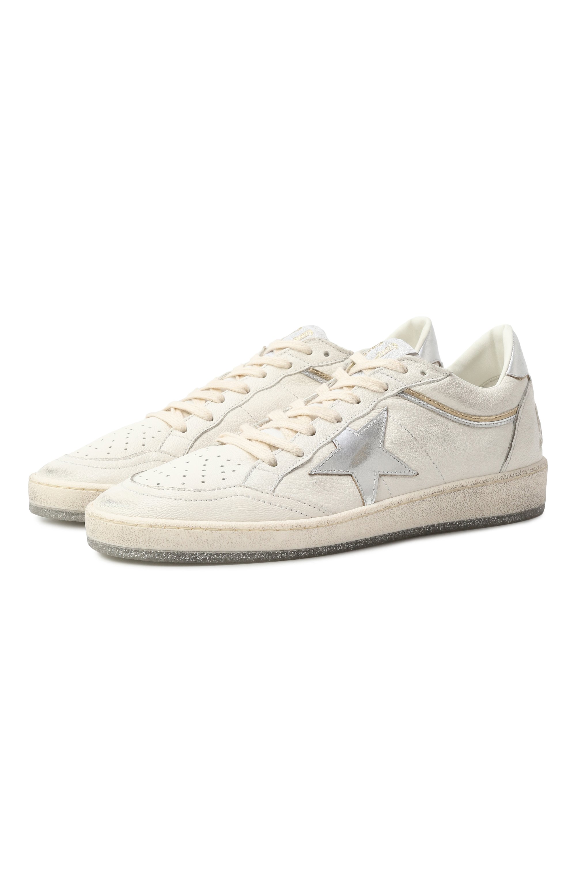 Комбинированные кеды ball star GOLDEN GOOSE DELUXE BRAND, арт. GWF00746.F007565, фото 1