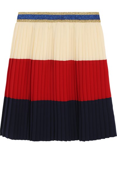 Плиссированная юбка с металлизированной отделкой на поясе GUCCI, арт. 495617/ZB622, фото 2