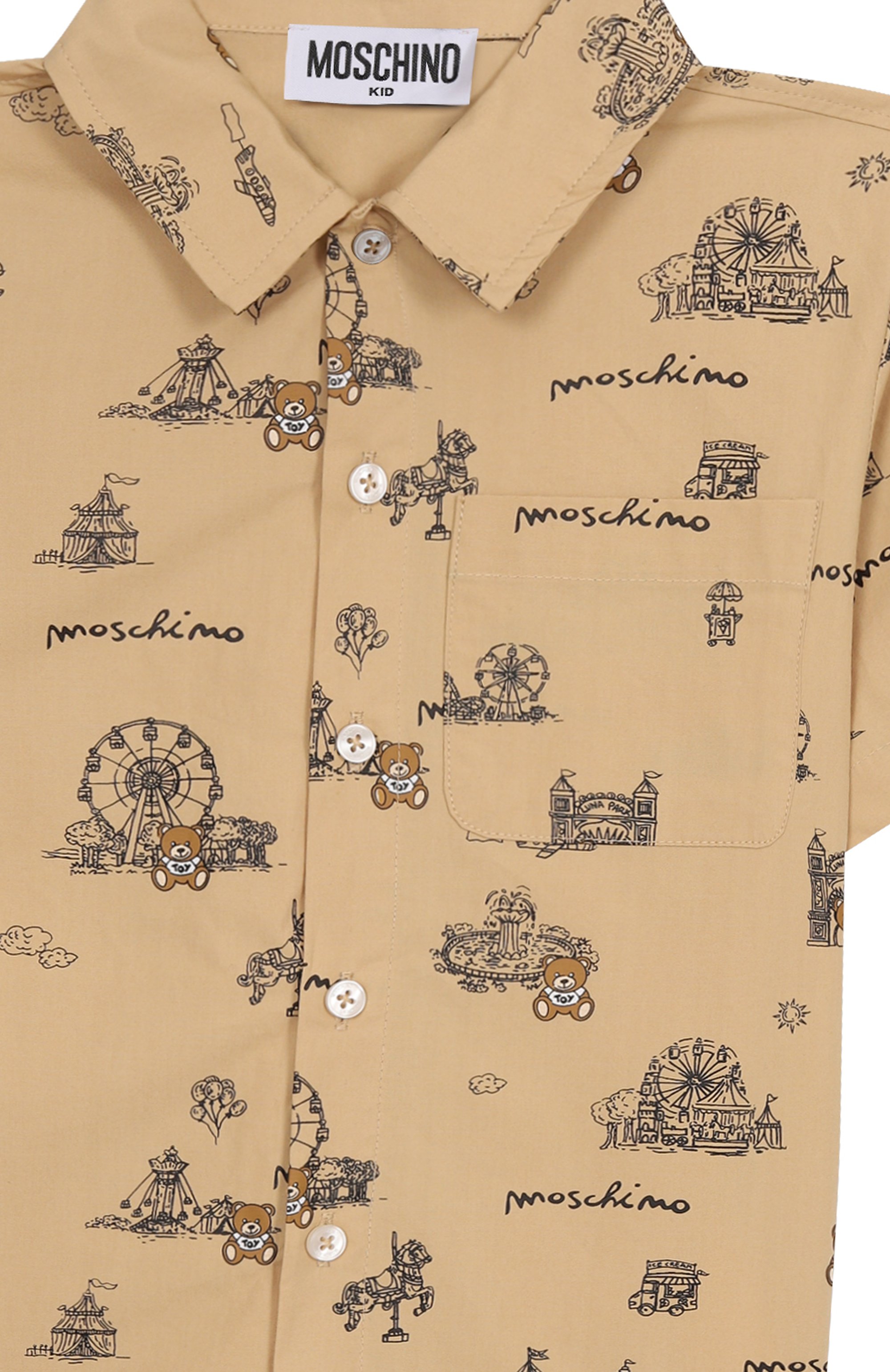 Хлопковая рубашка MOSCHINO, арт. HMC01G/LLB47/4-8, фото 3