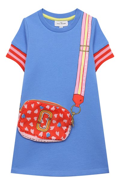 Хлопковое платье MARC JACOBS (THE) голубого цвета по цене 11350 руб., арт. W12410, фото 1 Хлопковое платье MARC JACOBS (THE), арт. W12410, фото 1