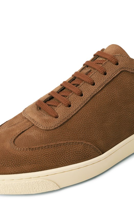 Кожаные кеды Hybrid Brunello Cucinelli MZUMSAN311 Коричневый  MZUMSAN311 Фото 7