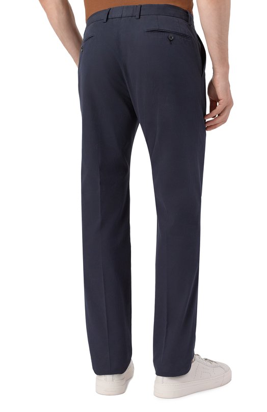 Хлопковые брюки Zegna TR00/UEI17A8/BLUE (B09R1) Синий  TR00/UEI17A8/BLUE (B09R1) Фото 4