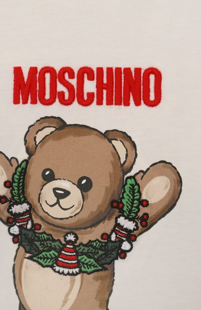 Хлопковая футболка MOSCHINO, арт. HUM05H/LAA01/4-8, фото 3