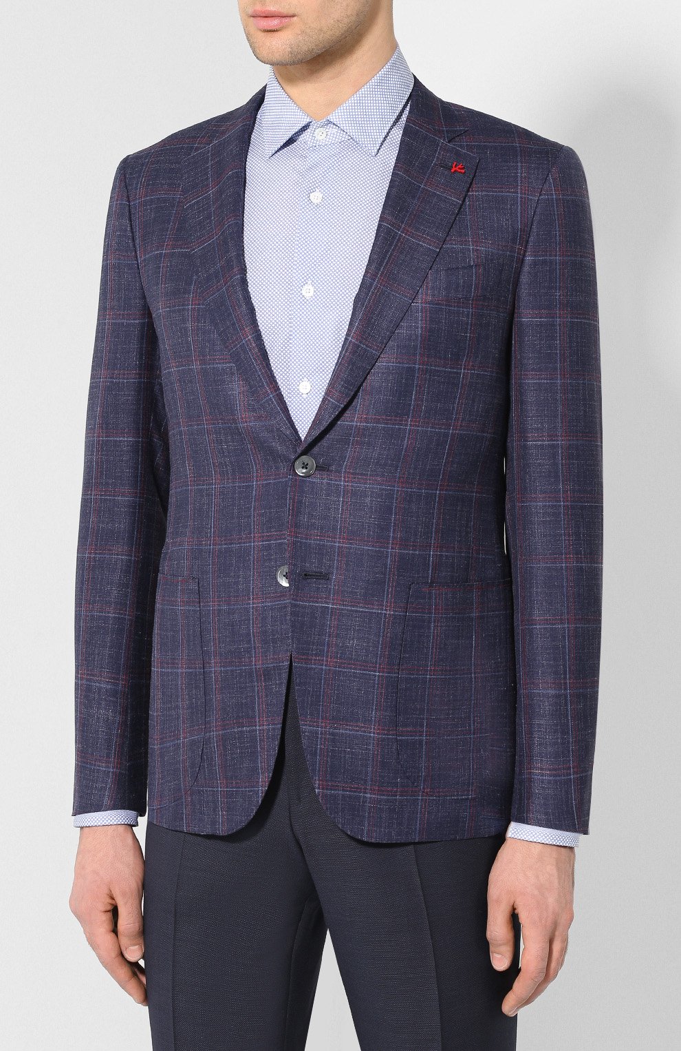 Пиджак из смес и шерсти и шелка ISAIA, арт. 221GFI/88103, фото 3