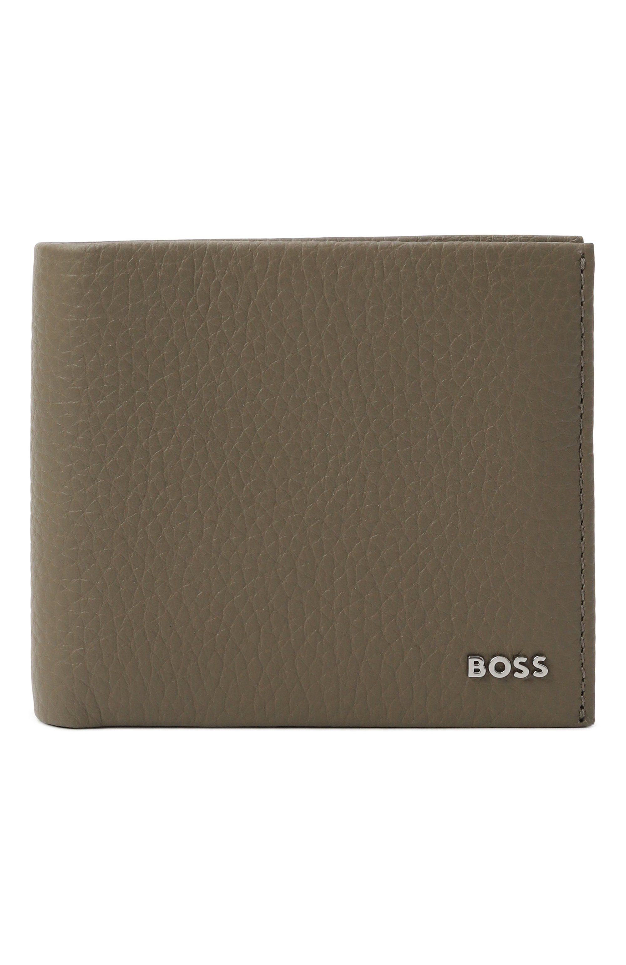 Кожаное портмоне BOSS хаки цвета по цене 22950 руб., арт. 50529513, фото 1 Кожаное портмоне BOSS, арт. 50529513, фото 1