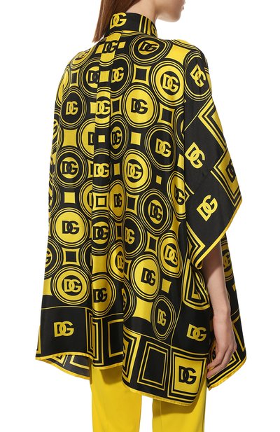 Шелковая рубашка DOLCE & GABBANA желтого цвета по цене 151500 руб., арт. F5P44T/FI18R, фото 4 Шелковая рубашка DOLCE & GABBANA, арт. F5P44T/FI18R, фото 4