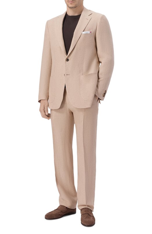 Льняной костюм Kiton UA81K0644G Бежевый UA81K0644G