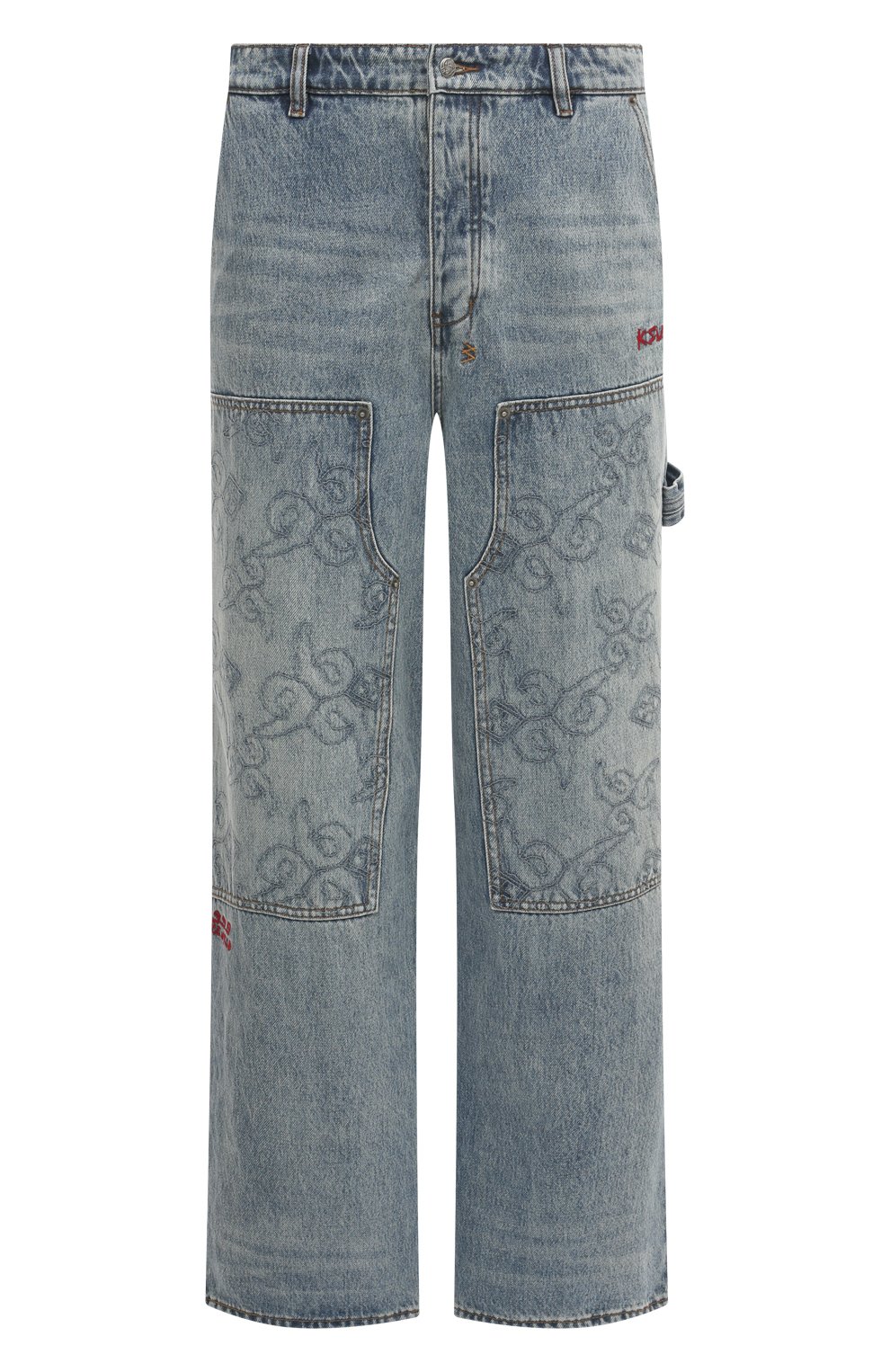 Джинсы ksubi x juice wrld KSUBI голубого цвета по цене 27700 руб., арт. MJW23PA001, фото 1 Джинсы ksubi x juice wrld KSUBI, арт. MJW23PA001, фото 1