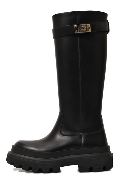 Кожаные сапоги DOLCE & GABBANA, арт. CU1070/AB640, фото 4
