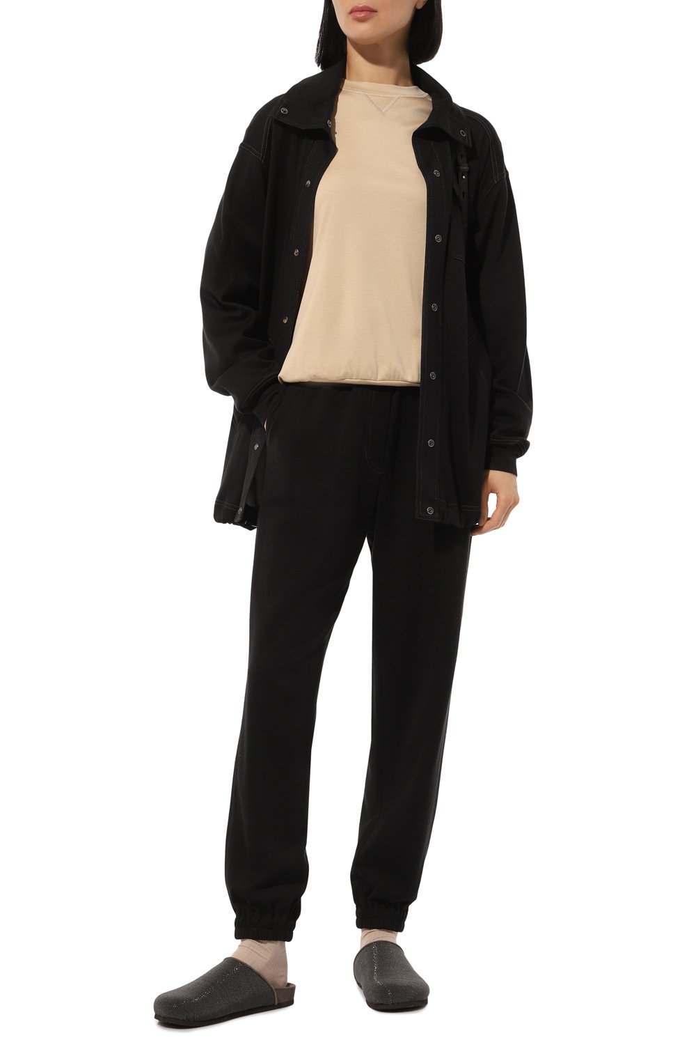 Джоггеры из хлопка и шелка BRUNELLO CUCINELLI, арт. MD828FH699, фото 2