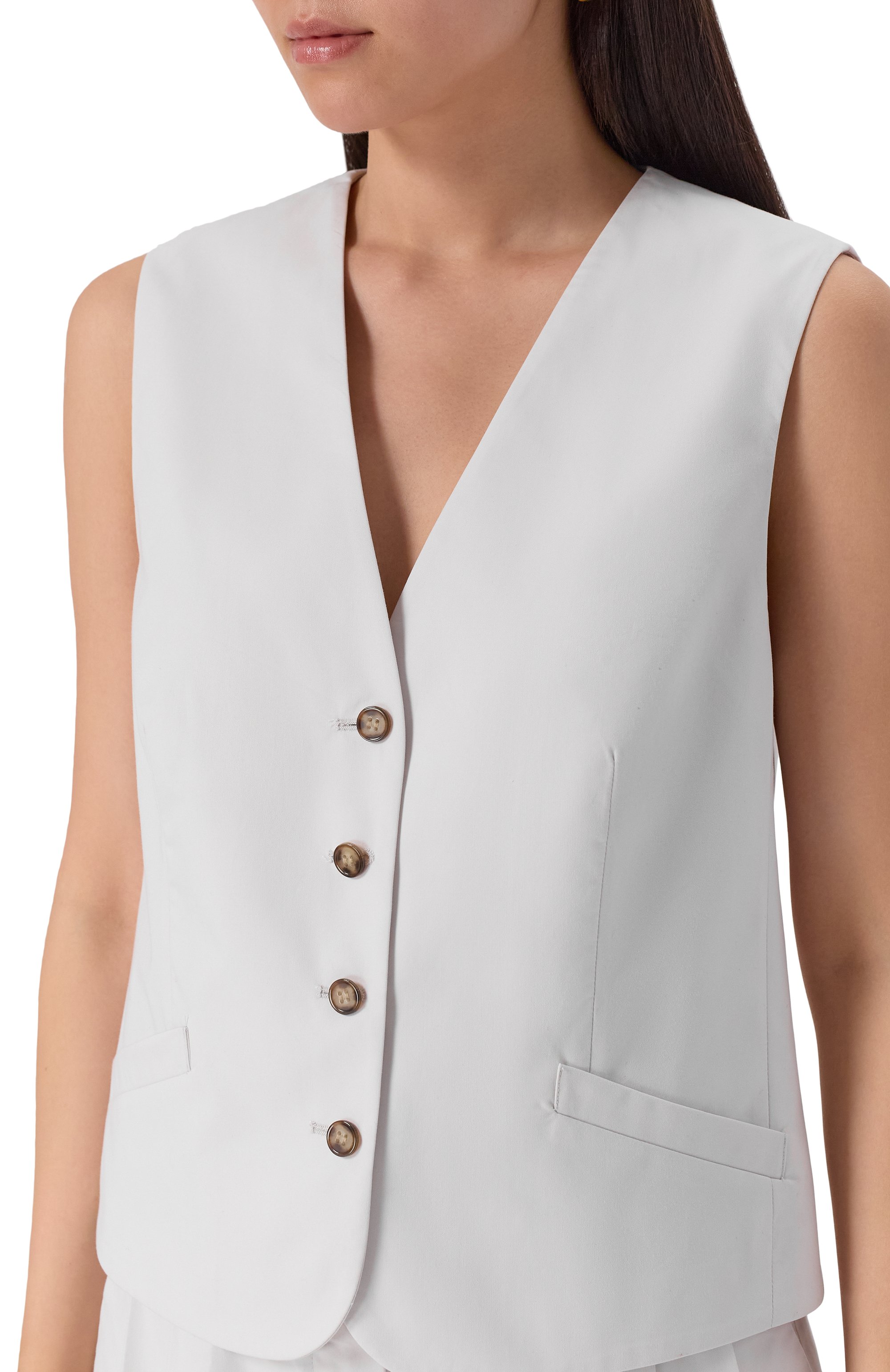 Жилет 12 STOREEZ светло-серого цвета по цене 14000 руб., арт. 131472, фото 5 Жилет 12 STOREEZ, арт. 131472, фото 5