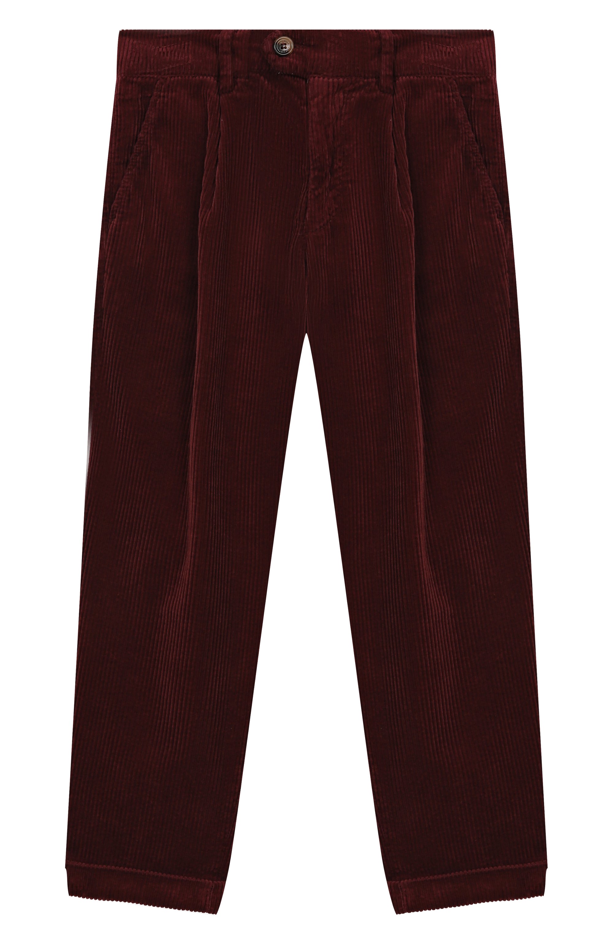 Вельветовые брюки BRUNELLO CUCINELLI бордового цвета по цене 54250 руб., арт. B280UP100B, фото 1 Вельветовые брюки BRUNELLO CUCINELLI, арт. B280UP100B, фото 1