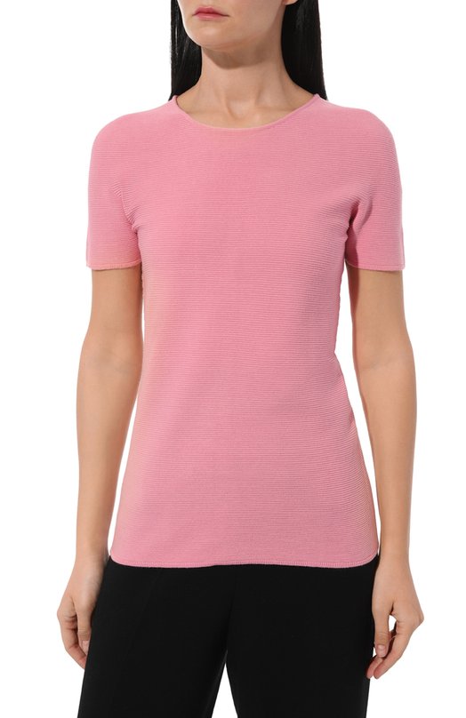 Топ из вискозы Giorgio Armani 8NAM32/AM05Z Розовый  8NAM32/AM05Z Фото 3