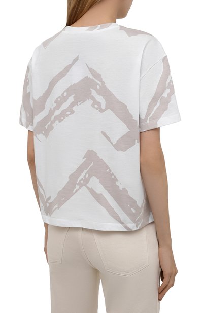 Хлопковая футболка EMPORIO ARMANI белого цвета по цене 15050 руб., арт. 6K2T7Y/2JSCZ, фото 4 Хлопковая футболка EMPORIO ARMANI, арт. 6K2T7Y/2JSCZ, фото 4