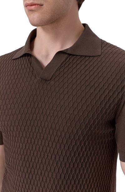 Поло из хлопка и шелка ANDREA CAMPAGNA, арт. SU26ST210-03/FST26, фото 5