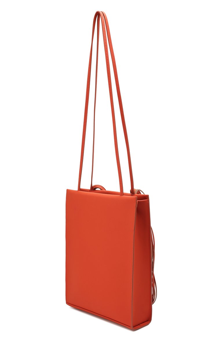 Женская сумка a4 JACQUEMUS оранжевого цвета, арт. 193BA05/71750 | Фото 3 (Материал: Натуральная кожа; Статус проверки: Проверено, Проверена категория; Сумки-технические: Сумки через плечо; Размер: medium; Драгоценные камни: Проставлено; Материал сплава: Проверено, Проставлено)
