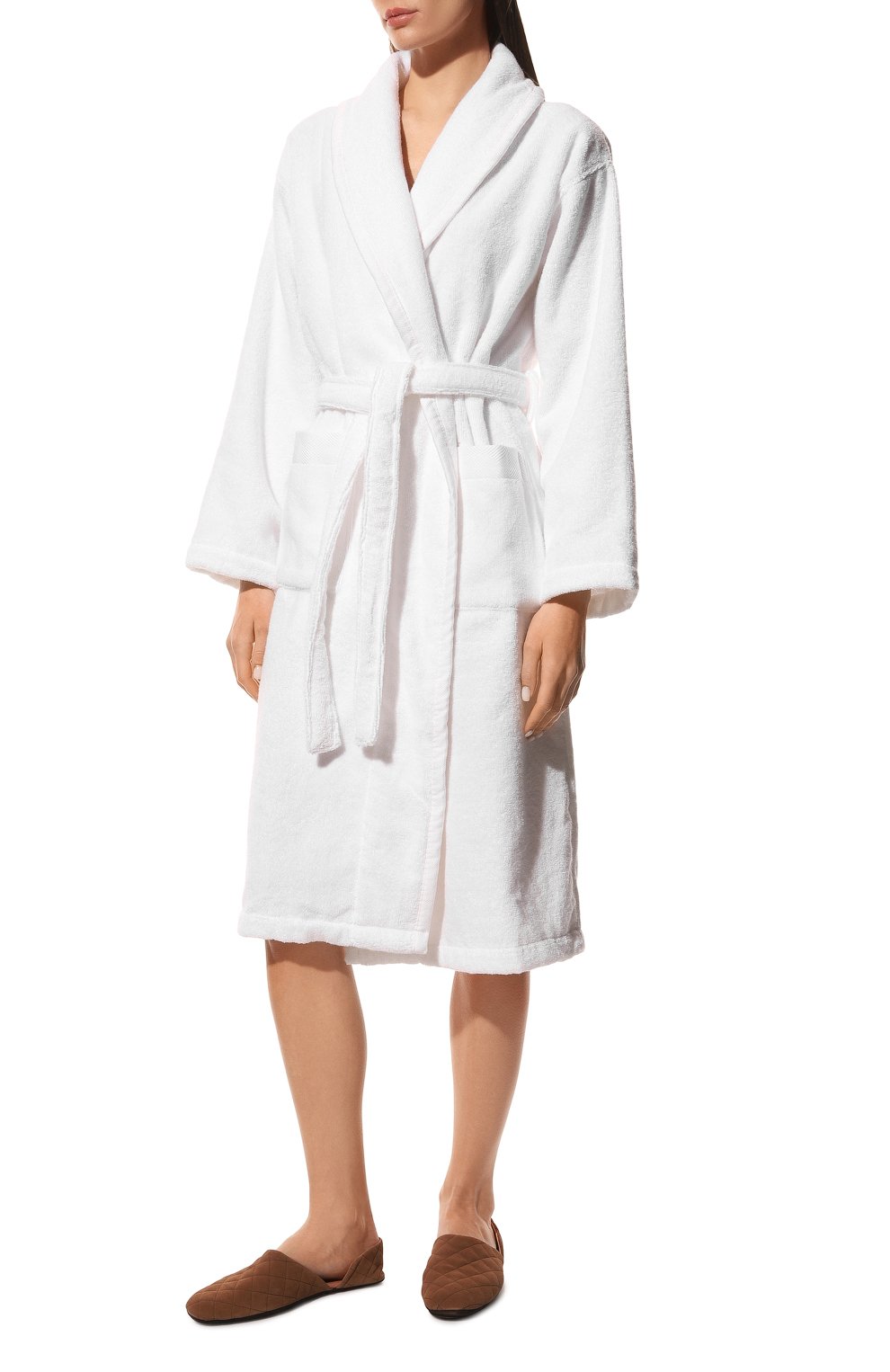 Хлопковый халат FRETTE белого цвета по цене 25250 руб., арт. FR6244 D2060 G02S, фото 2 Хлопковый халат FRETTE, арт. FR6244 D2060 G02S, фото 2