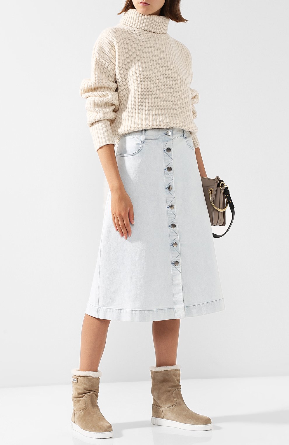 Замшевые сапоги с внутренней отделкой из меха MIU MIU, арт. 5U896B/E1D, фото 2