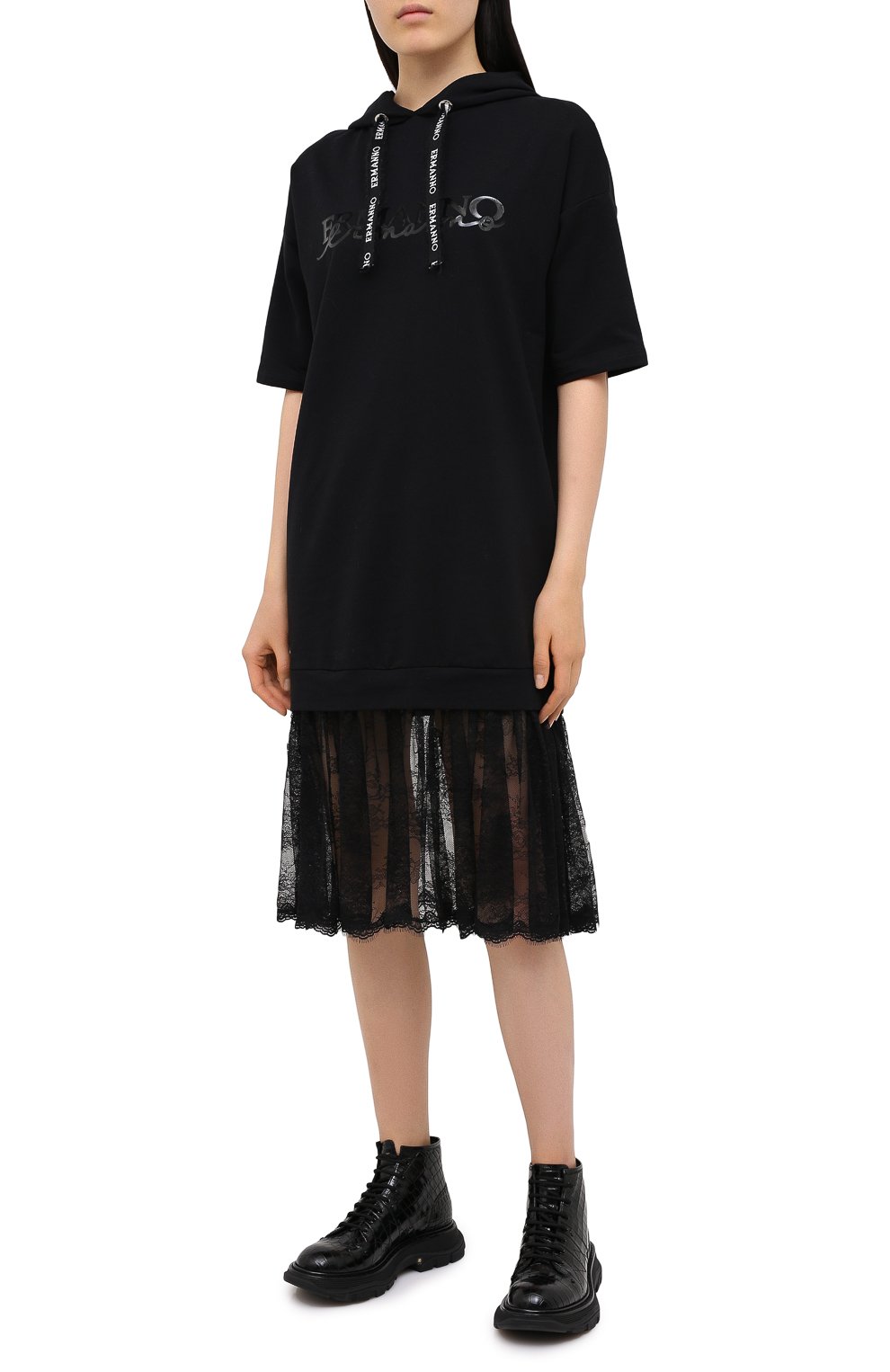 Хлопковое платье ERMANNO ERMANNO SCERVINO, арт. 47T AB23 FEL, фото 3