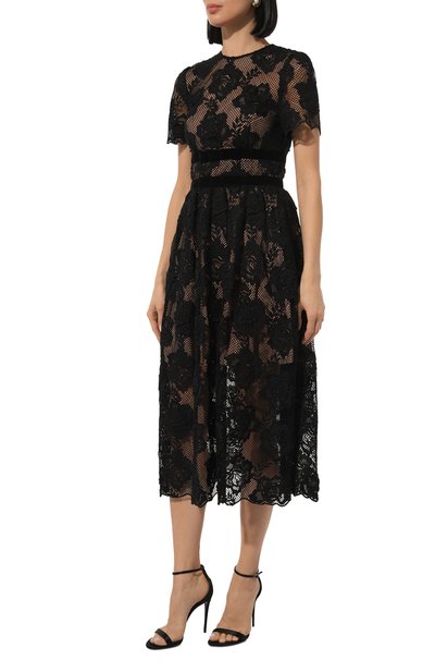 Платье SELF-PORTRAIT черного цвета по цене 68000 руб., арт. AW24-017M-B, фото 3 Платье SELF-PORTRAIT, арт. AW24-017M-B, фото 3