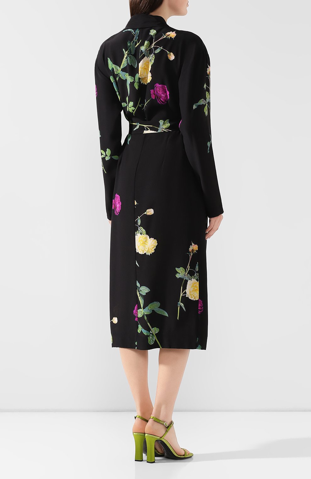 Шелковое платье DRIES VAN NOTEN черного цвета по цене 96300 руб., арт. 192-11042-8202, фото 4 Шелковое платье DRIES VAN NOTEN, арт. 192-11042-8202, фото 4