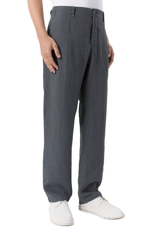 Льняные брюки Transit CFUTRCD130 Серый  CFUTRCD130 Фото 3