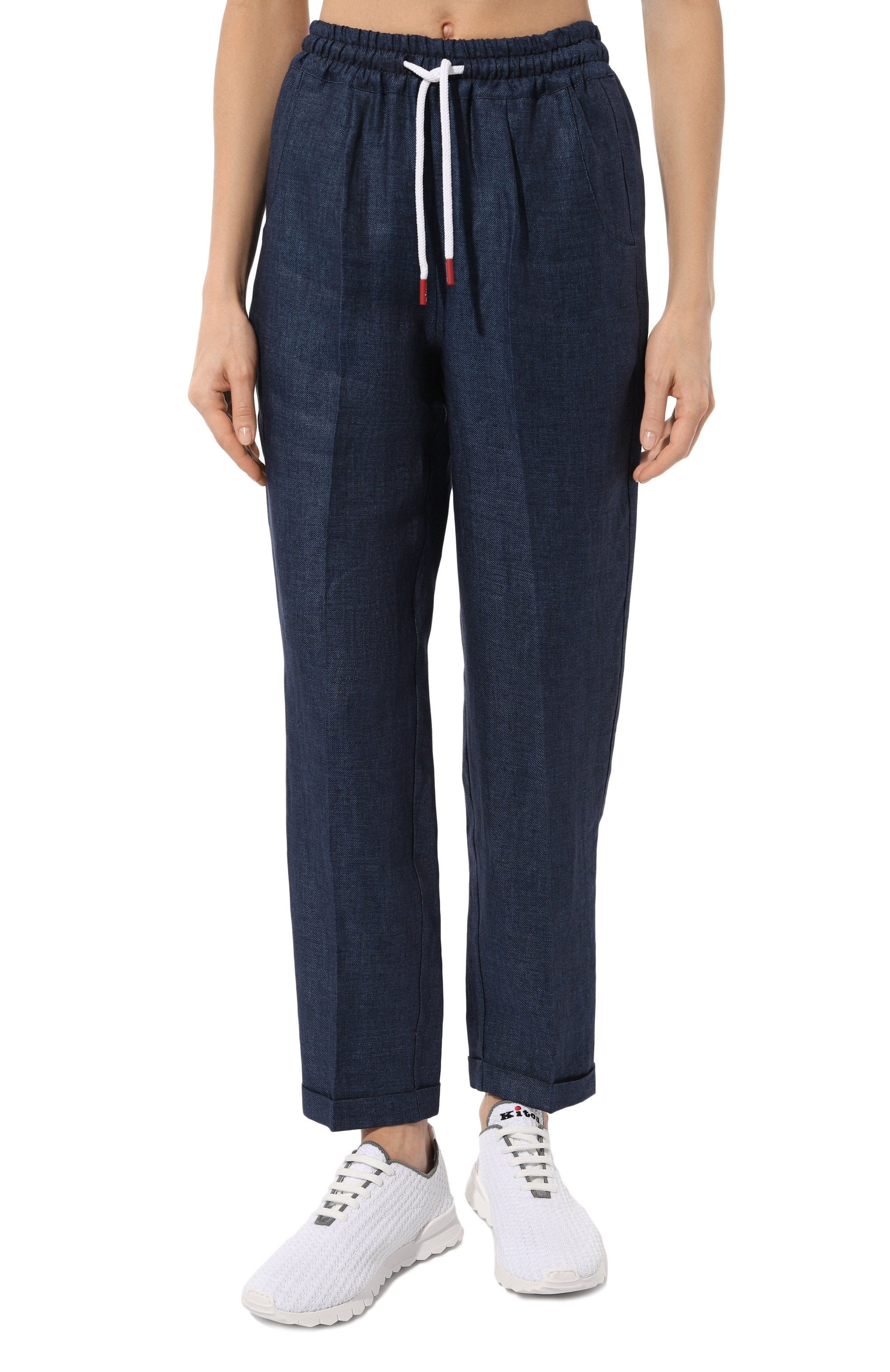 Льняные брюки KITON, арт. D55112H08442, фото 3