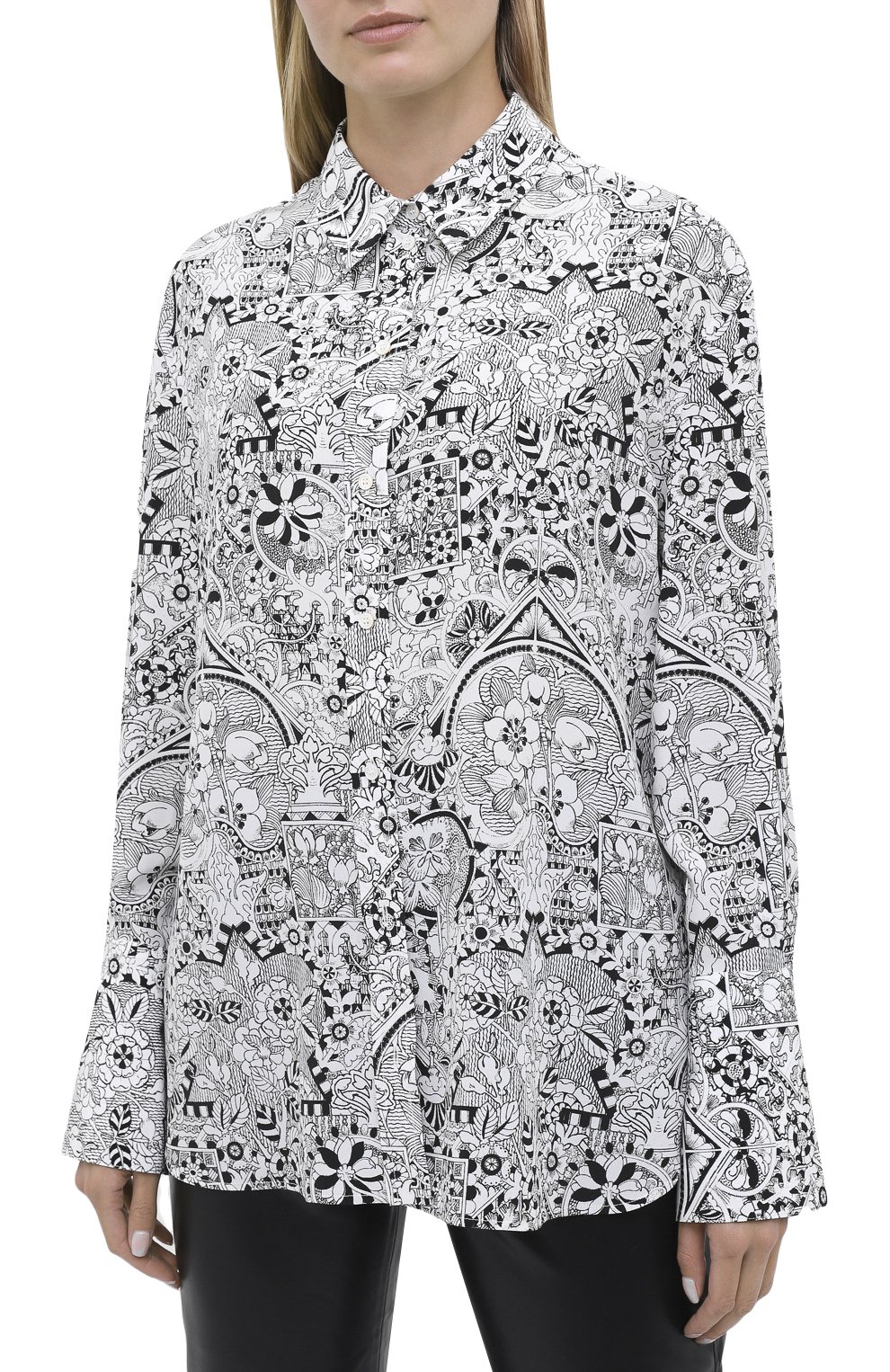 Шелковая рубашка ALEXANDER MCQUEEN, арт. 584781/QCABX, фото 3