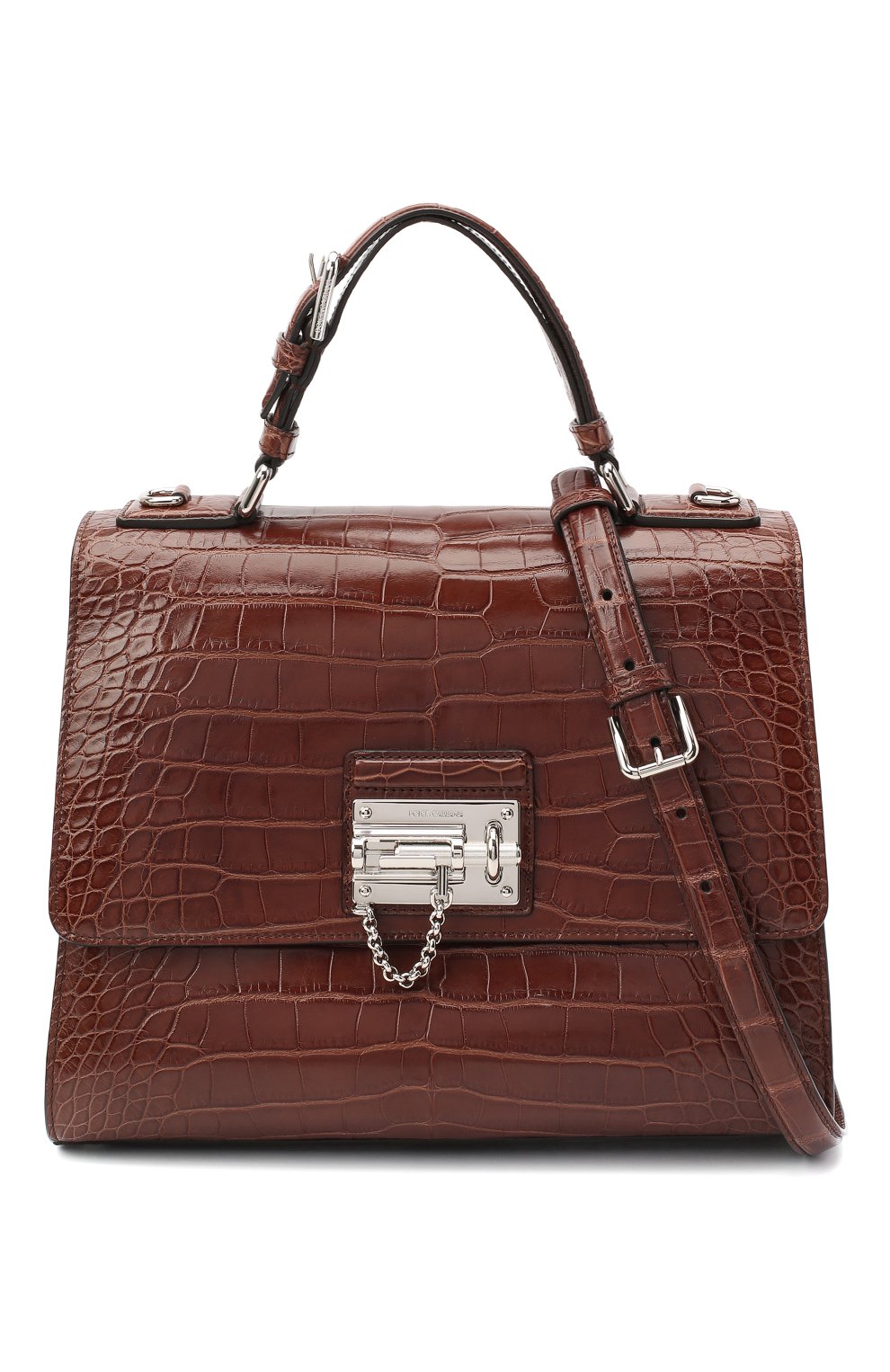 Сумка monica из кожи крокодила DOLCE & GABBANA темно-коричневого цвета по цене 2270000 руб., арт. 0116/BB5825/A2014, фото 6 Сумка monica из кожи крокодила DOLCE & GABBANA, арт. 0116/BB5825/A2014, фото 6