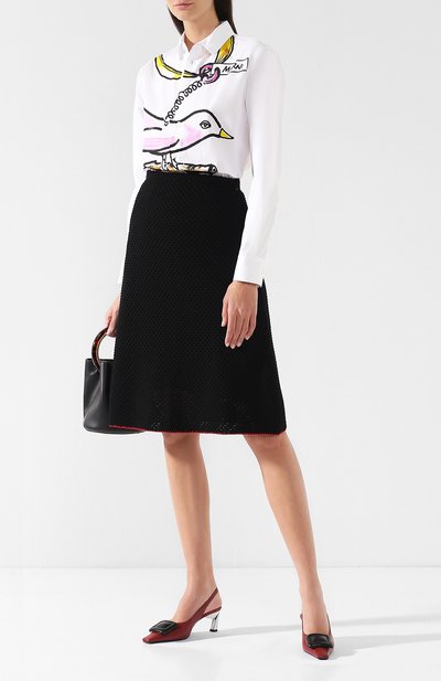 Вязаная юбка-миди из шер сти MARNI, арт. G0MD0001Q0/FWH01, фото 2